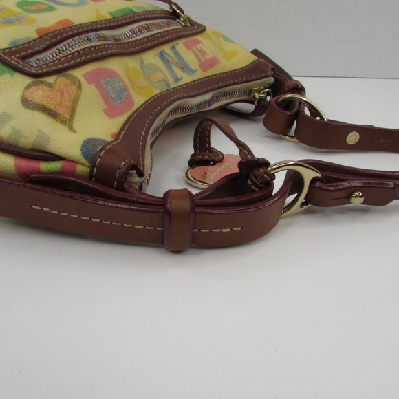 Dooney & Bourke Small Egg Pouchette Graffiti Crayon Doodle Handbag Purse - Picture 7 of 13